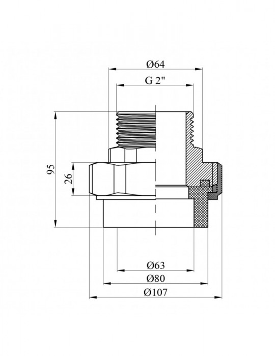 Американка PPR GrandiTherm 63х2" РЗ | купити | SilverGoose.com.ua.com.ua