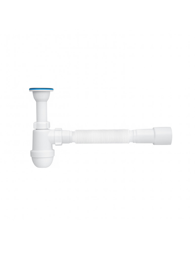Сифон для раковини ANIplast з литим випуском 64 мм, з гнучкою трубою 40х40/50 мм C2015EU | купити | SilverGoose.com.ua.com.ua