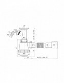 Сифон для кухонної мийки ANIplast 1 1/2''х40 мм з литим випуском, відводом для пральної машини А2015EU | купити | SilverGoose.co