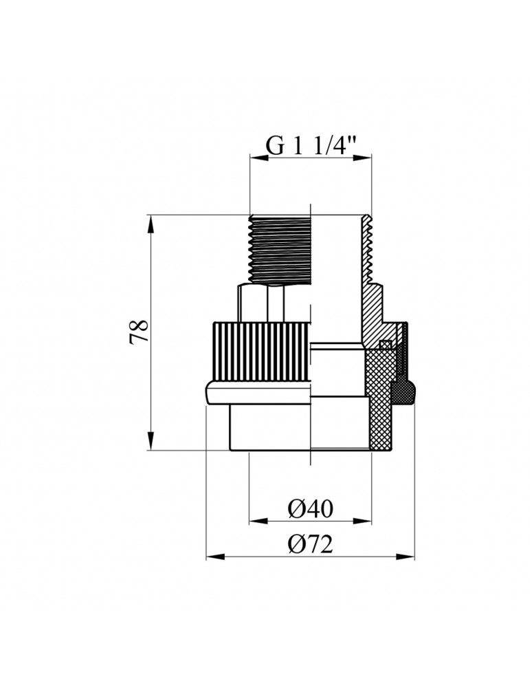 Муфта PPR GrandiTherm 40х1 1/4" РЗ | купити | SilverGoose.com.ua.com.ua