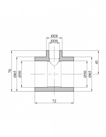 Трійник перехідний PPR GrandiTherm 50х20х50 мм | купити | SilverGoose.com.ua.com.ua