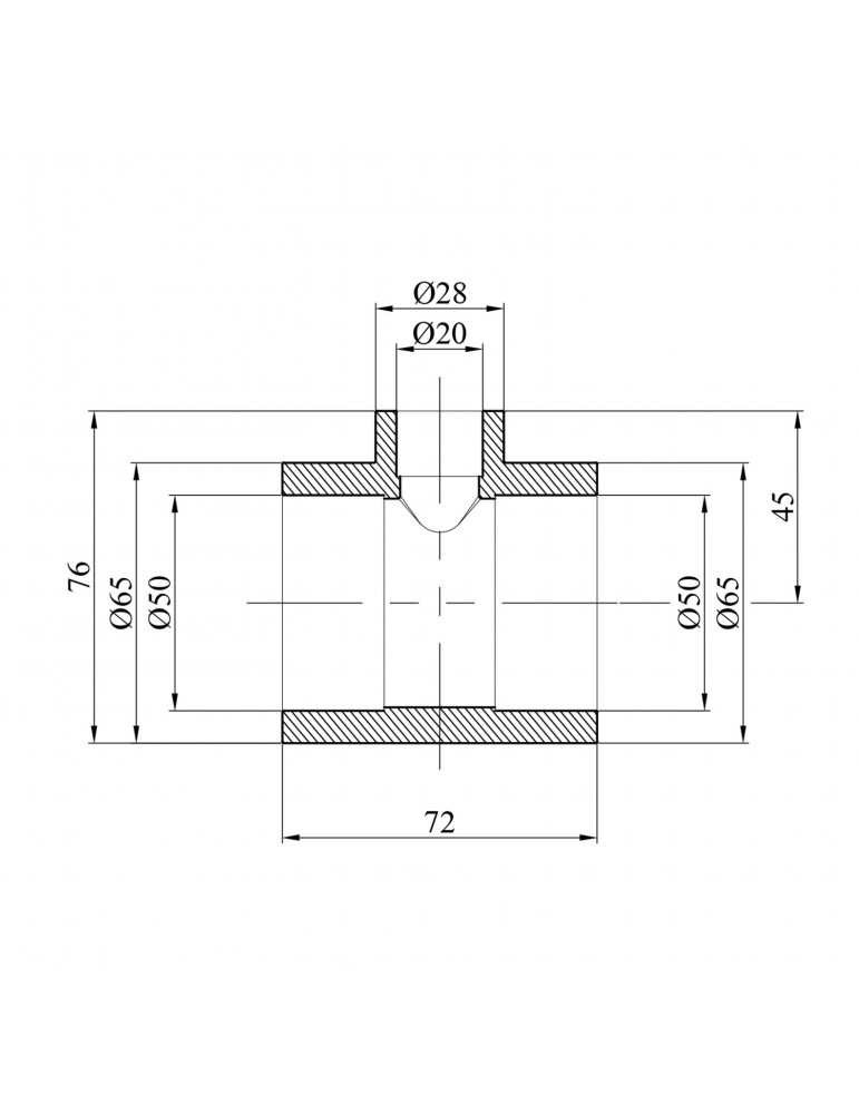 Трійник перехідний PPR GrandiTherm 50х20х50 мм | купити | SilverGoose.com.ua.com.ua
