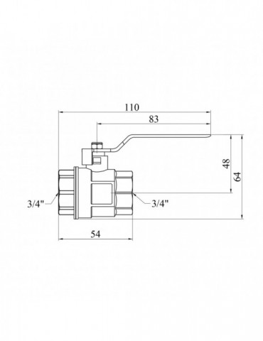 Кран кульовий Karro "Standart+" 3/4" ВВ PN40 ручка | купити | SilverGoose.com.ua.com.ua