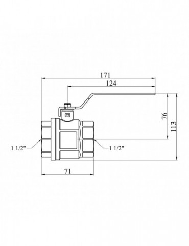 Кран кульовий STA (DN) 40 ВВ PN30 ручка, латунь | купити | SilverGoose.com.ua.com.ua