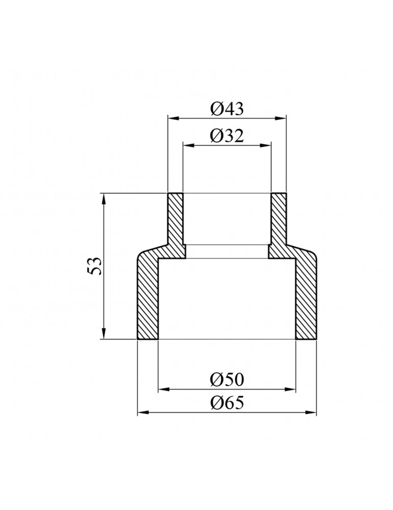 Муфта редукційна PPR GrandiTherm 50х32 мм | купити | SilverGoose.com.ua.com.ua