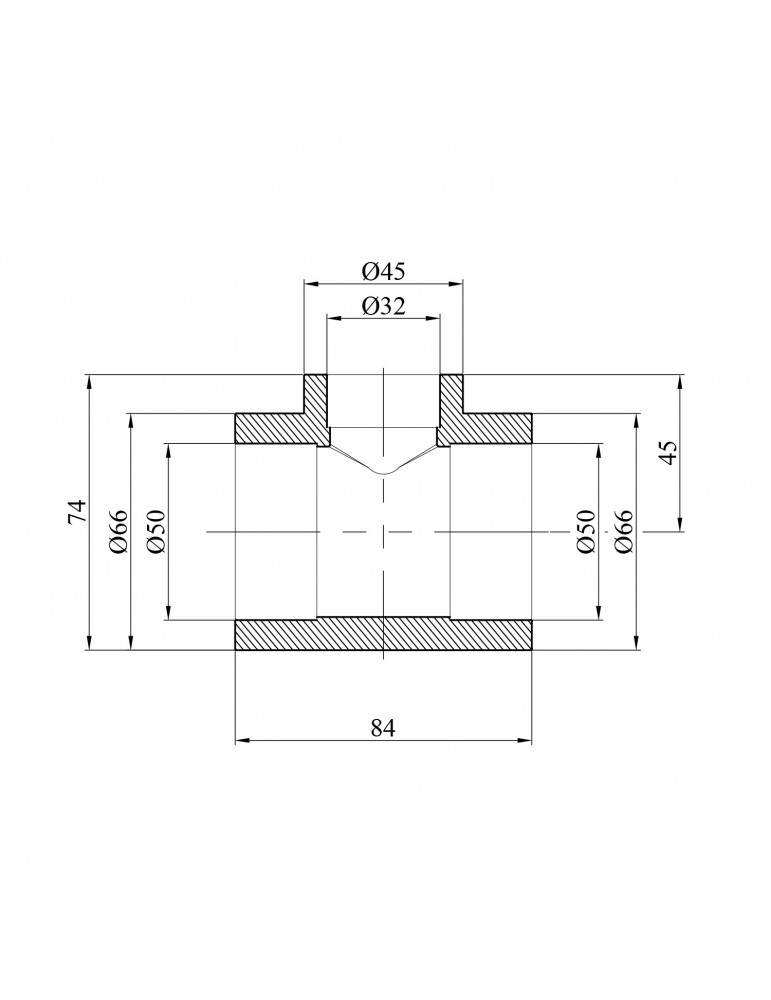 Трійник перехідний PPR GrandiTherm 50х32х50 мм | купити | SilverGoose.com.ua.com.ua