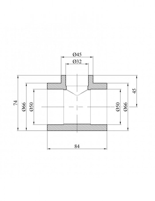 Трійник перехідний PPR GrandiTherm 50х32х50 мм | купити | SilverGoose.com.ua.com.ua