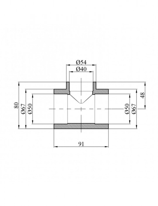 Трійник перехідний PPR GrandiTherm 50х40х50 мм | купити | SilverGoose.com.ua.com.ua