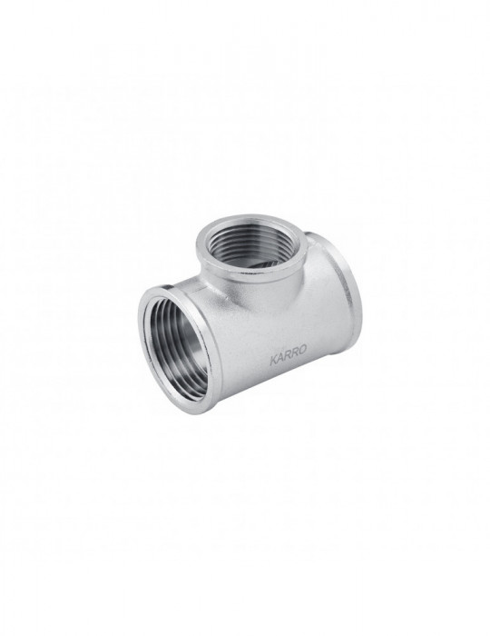 Трійник перехідний Karro 1"х3/4"х1" ВВВ нікельований | купити | SilverGoose.com.ua.com.ua