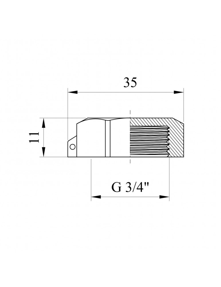Заглушка STA (DN) 20 ВР латунна | купити | SilverGoose.com.ua.com.ua