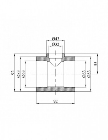 Трійник перехідний PPR GrandiTherm 63х32х63 мм | купити | SilverGoose.com.ua.com.ua