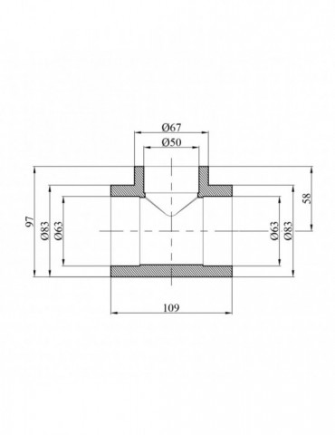 Трійник перехідний PPR GrandiTherm 63х50х63 мм | купити | SilverGoose.com.ua.com.ua