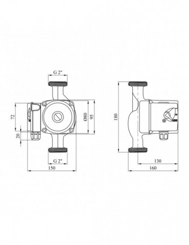 Насос циркуляційний Forwater 32/8-180 з гайками New | купити | SilverGoose.com.ua.com.ua