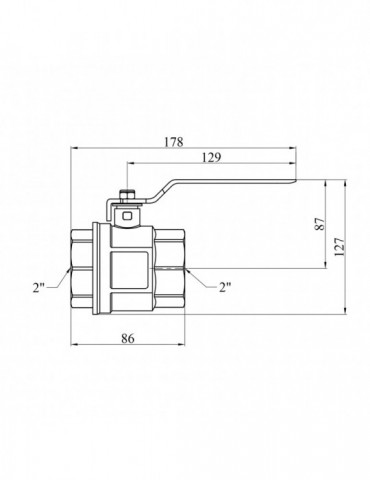 Кран кульовий STA (DN) 50 ВВ PN30 ручка, латунь | купити | SilverGoose.com.ua.com.ua