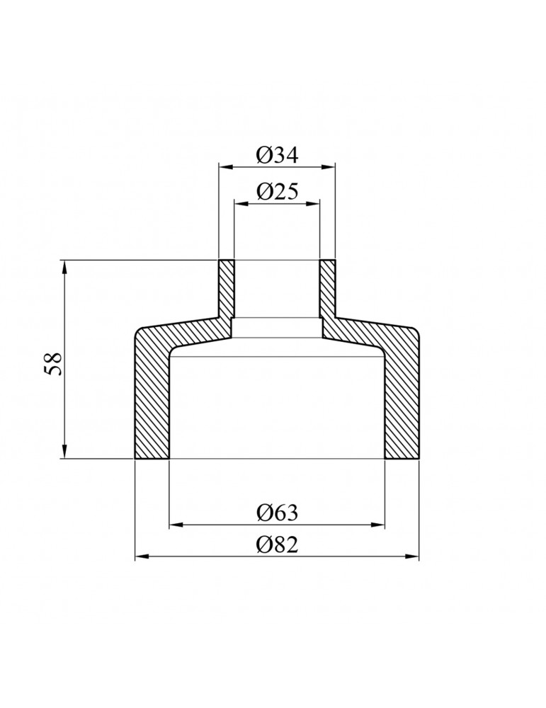 Муфта редукційна PPR GrandiTherm 63х25 мм | купити | SilverGoose.com.ua.com.ua