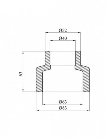 Муфта редукційна PPR GrandiTherm 63х40 мм | купити | SilverGoose.com.ua.com.ua