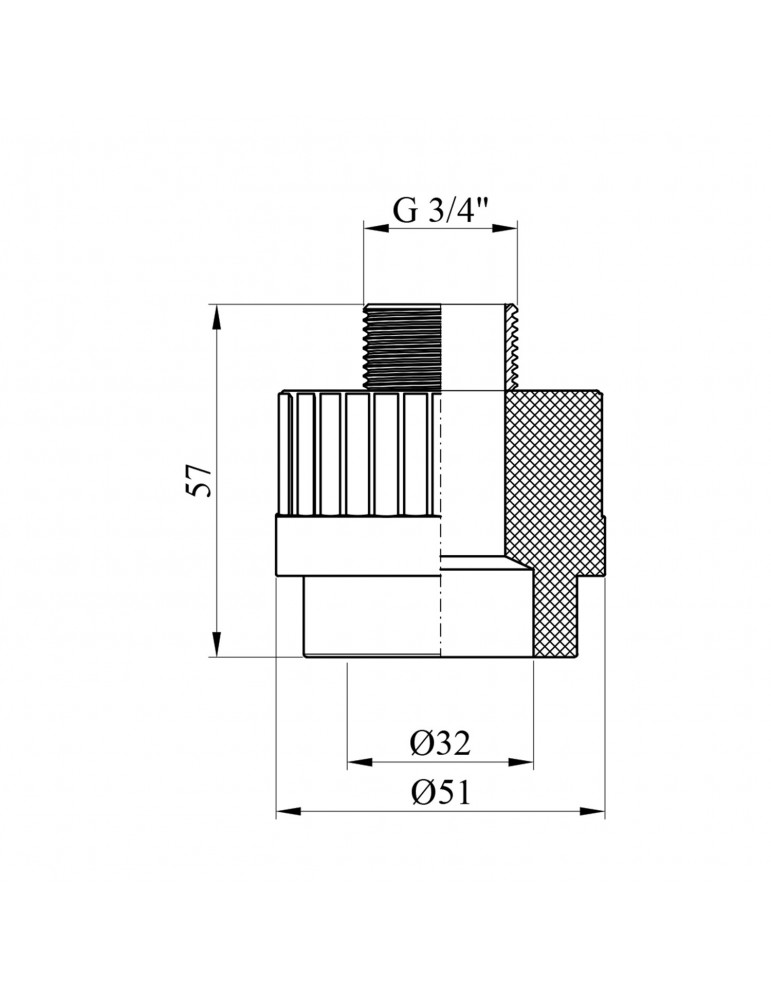 Муфта PPR GrandiTherm 32х3/4" РЗ | купити | SilverGoose.com.ua.com.ua
