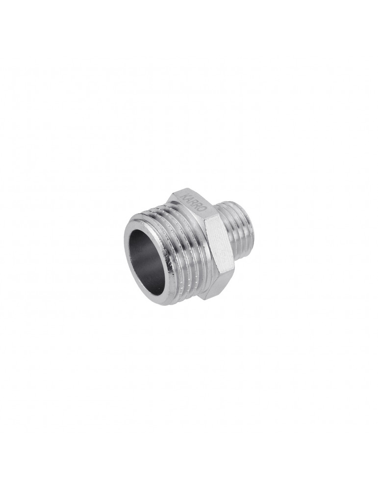 Ніпель перехідний Karro 1/2"х1/4" ЗЗ нікельований | купити | SilverGoose.com.ua.com.ua