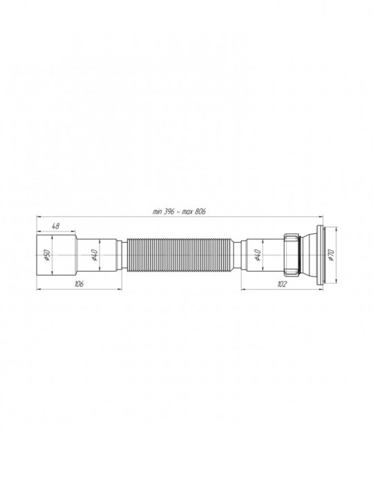 Гофра ANIplast 1 1/2"х40/50 мм 396-806 мм G106EU | купити | SilverGoose.com.ua.com.ua