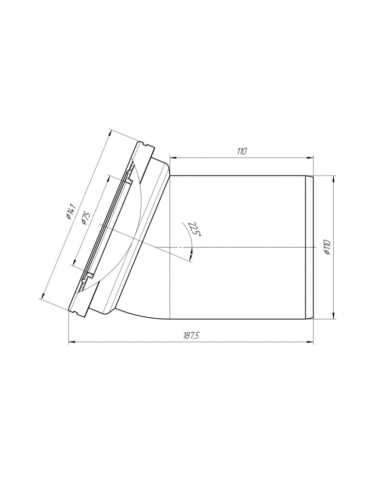 Фанова труба для унітаза ANIplast з випуском 110х22° W2220EU | купити | SilverGoose.com.ua.com.ua