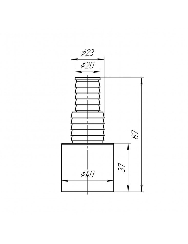 Адаптер ANIplast для підключення зливу пральної машини 40 мм М160EU | купити | SilverGoose.com.ua.com.ua