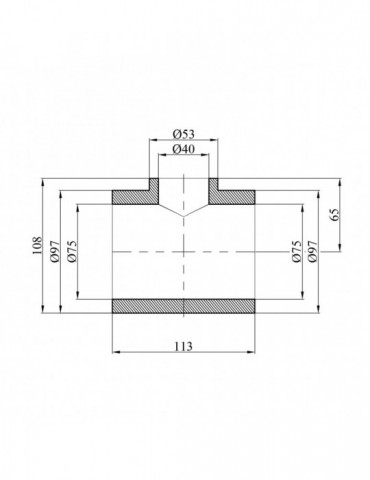 Трійник перехідний PPR GrandiTherm 75х40х75 мм | купити | SilverGoose.com.ua.com.ua