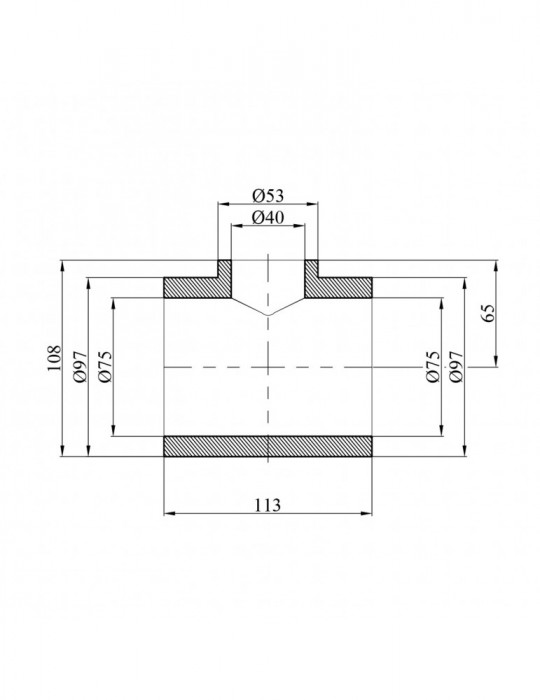 Трійник перехідний PPR GrandiTherm 75х40х75 мм | купити | SilverGoose.com.ua.com.ua