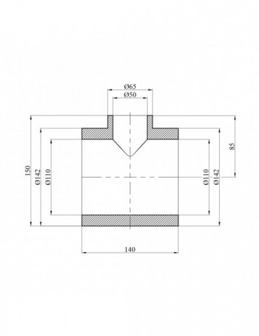 Трійник перехідний PPR GrandiTherm 110х50х110 мм | купити | SilverGoose.com.ua.com.ua
