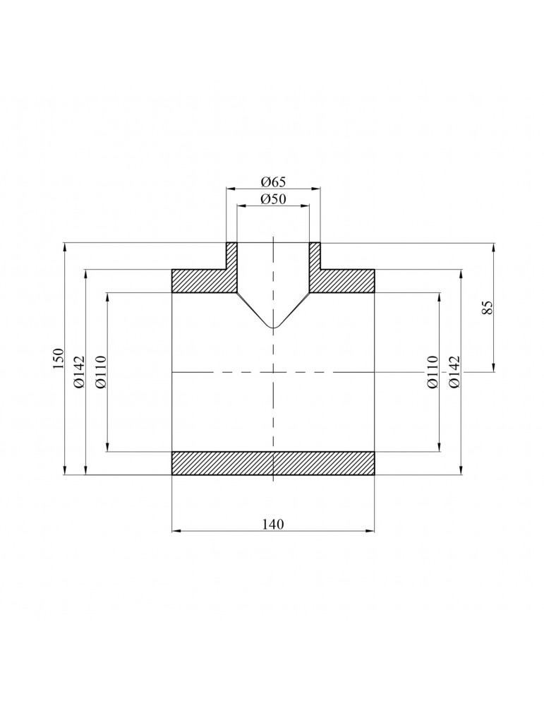 Трійник перехідний PPR GrandiTherm 110х50х110 мм | купити | SilverGoose.com.ua.com.ua