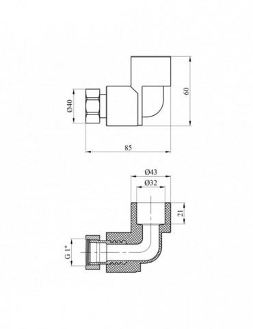 Коліно з накидною гайкою PPR GrandiTherm 32х1" | купити | SilverGoose.com.ua.com.ua