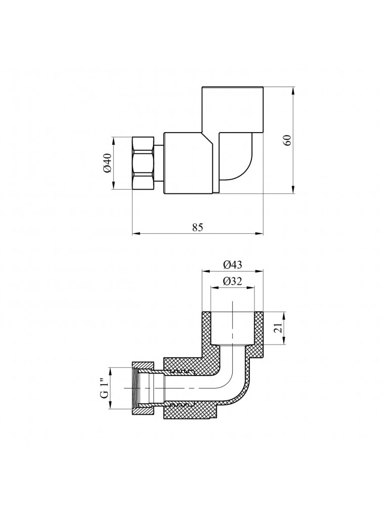 Коліно з накидною гайкою PPR GrandiTherm 32х1" | купити | SilverGoose.com.ua.com.ua