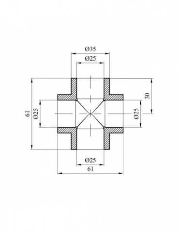 Хрестовина PPR GrandiTherm 25 мм | купити | SilverGoose.com.ua.com.ua