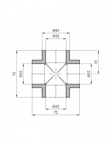 Хрестовина PPR GrandiTherm 32 мм | купити | SilverGoose.com.ua.com.ua
