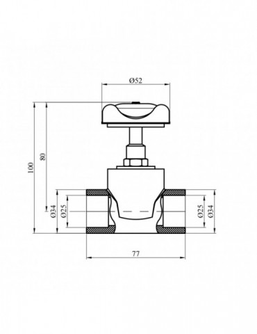 Вентиль прямотічний PPR GrandiTherm 25 мм | купити | SilverGoose.com.ua.com.ua