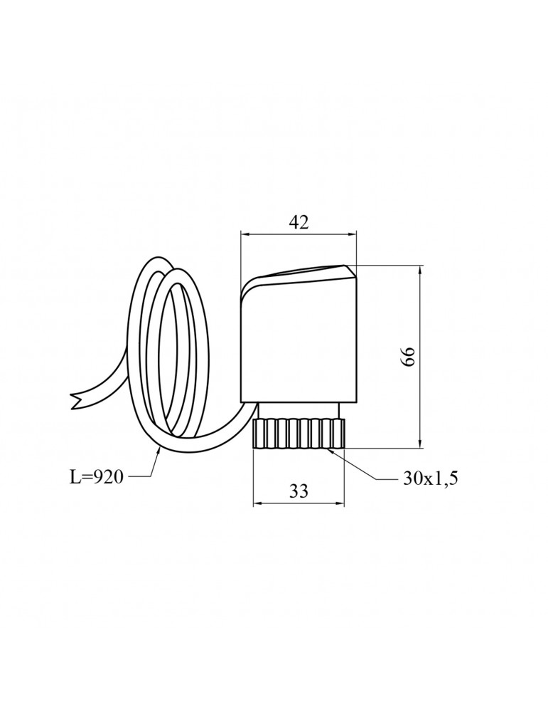 Термоголовка Karro (сервопривід) KR-1038 | купити | SilverGoose.com.ua.com.ua