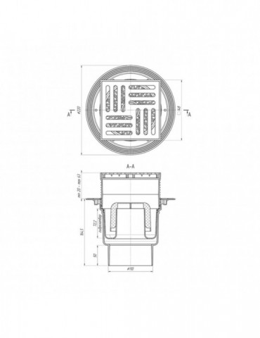 Трап ANIplast з вертикальним випуском 110 мм, з решіткою 15х15 см TA1710EU | купити | SilverGoose.com.ua.com.ua