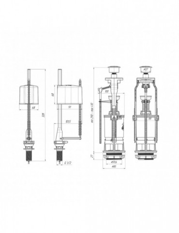 Наливний клапан для бачка унітаза ANIplast з нижнім підведенням 1/2" WC6550MEU | купити | SilverGoose.com.ua.com.ua