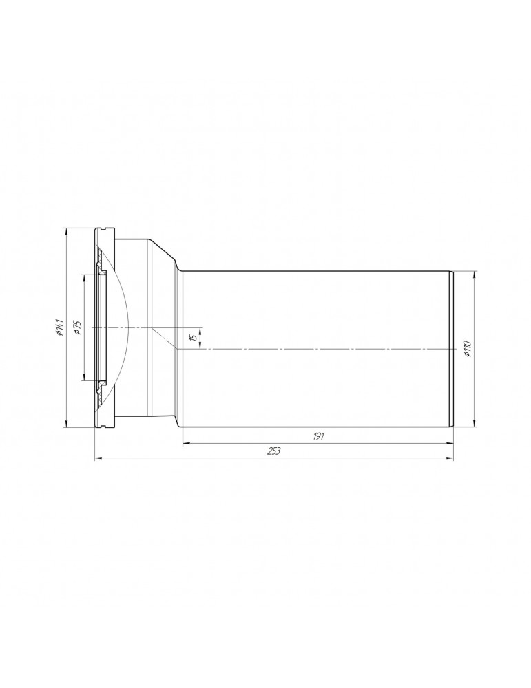 Фанова труба для унітаза ANIplast з випуском 110х15° W1225EU | купити | SilverGoose.com.ua.com.ua