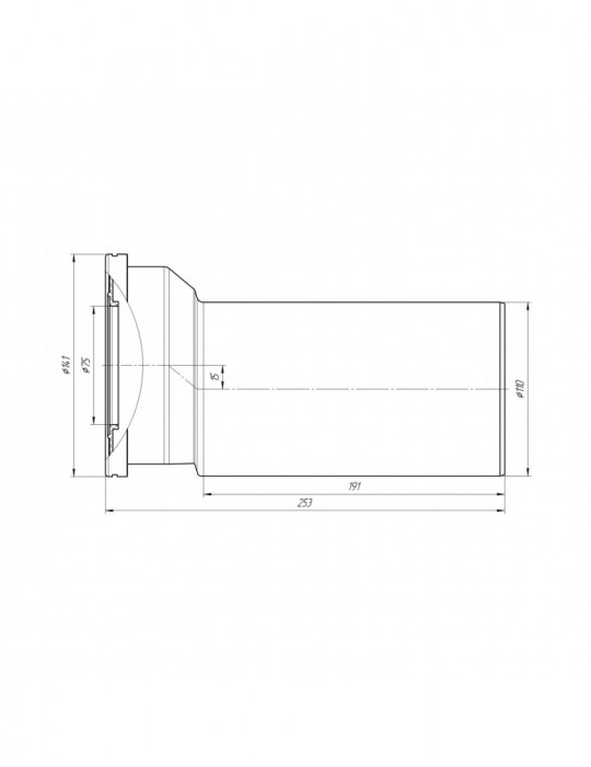Фанова труба для унітаза ANIplast з випуском 110х15° W1225EU | купити | SilverGoose.com.ua.com.ua
