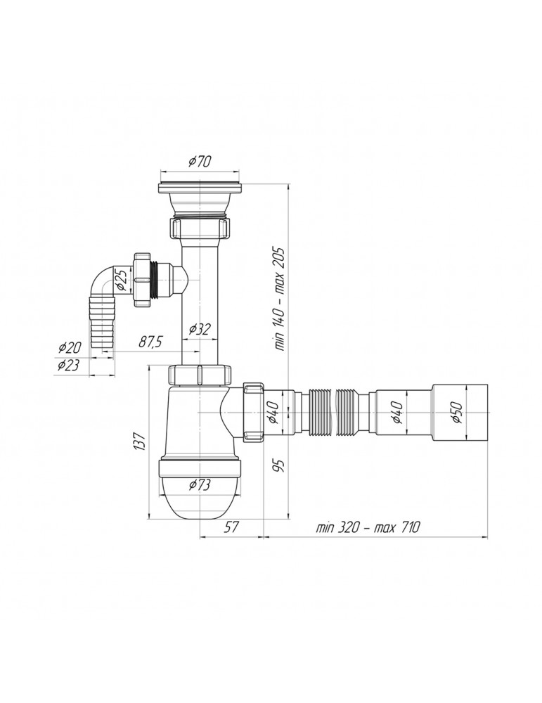 Сифон для раковини ANIplast C0315UKREU | купити | SilverGoose.com.ua.com.ua