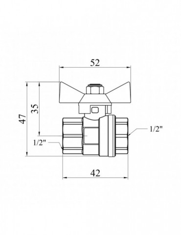 Кран кульовий STA (DN) 15 ВВ PN30 метелик, нікель | купити | SilverGoose.com.ua.com.ua