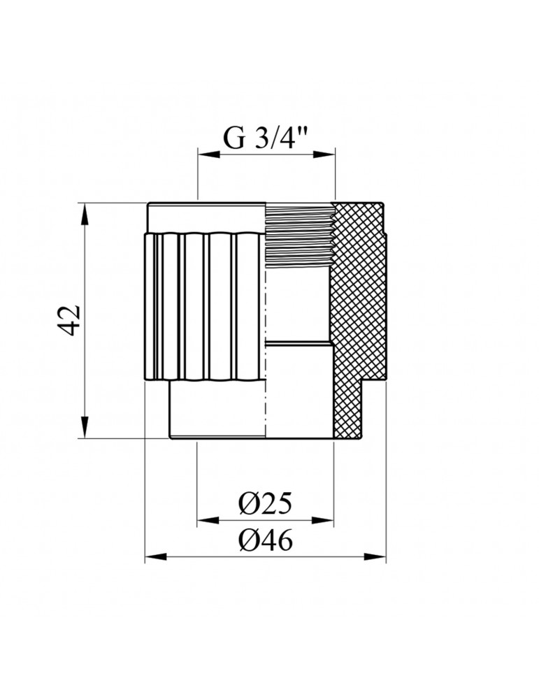 Муфта PPR Rozma 25x3/4" РВ | купити | SilverGoose.com.ua.com.ua