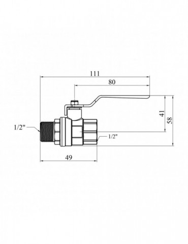 Кран кульовий STA (DN) 15 ВЗ PN30 ручка, нікель | купити | SilverGoose.com.ua.com.ua
