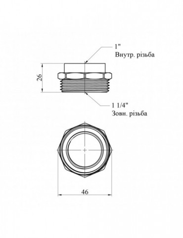 Футорка STA (DN) 20х32 ВЗ латунна | купити | SilverGoose.com.ua.com.ua