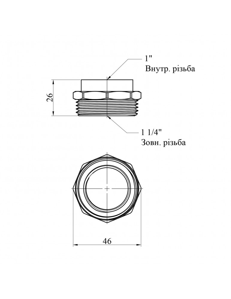 Футорка STA (DN) 20х32 ВЗ латунна | купити | SilverGoose.com.ua.com.ua