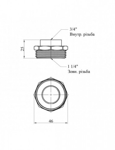 Футорка STA (DN) 25х32 ВЗ латунна | купити | SilverGoose.com.ua.com.ua