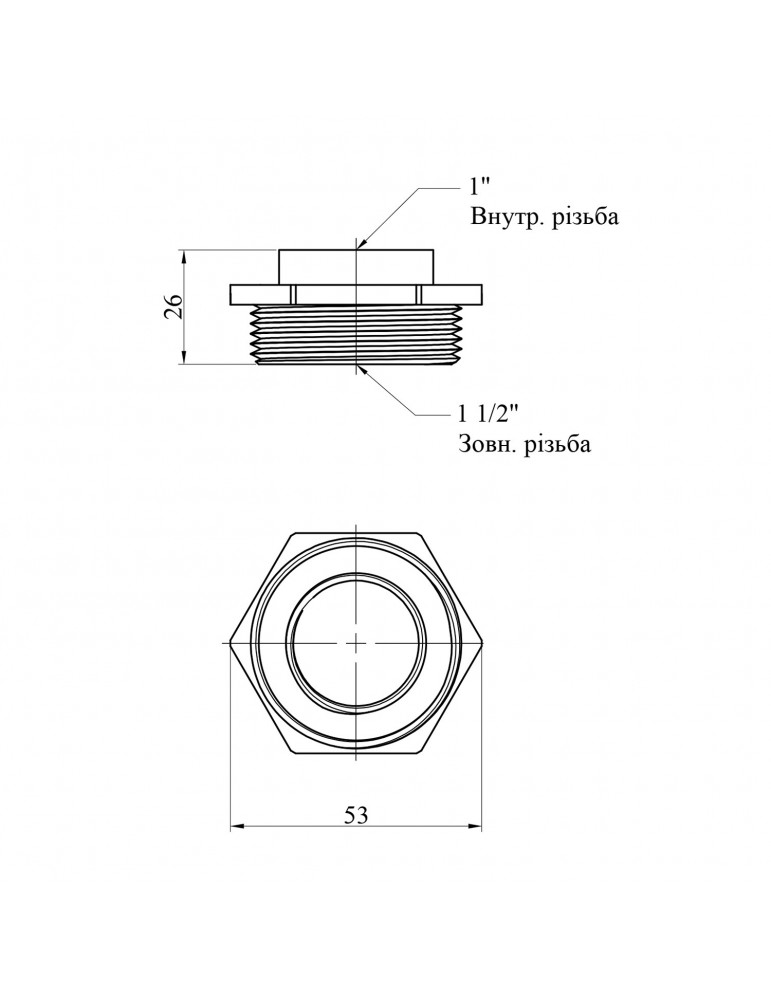 Футорка STA (DN) 25х40 ВЗ латунна | купити | SilverGoose.com.ua.com.ua