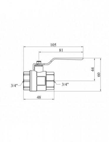 Кран кульовий STA (DN) 20 ВВ PN30 ручка, нікель | купити | SilverGoose.com.ua.com.ua