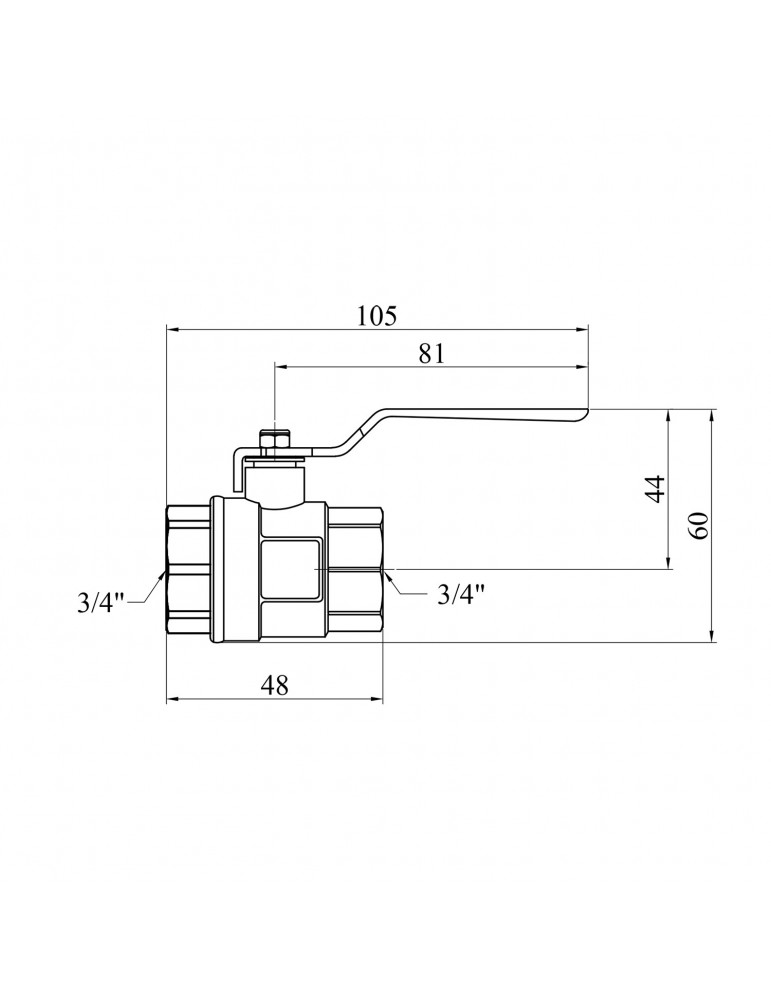 Кран кульовий STA (DN) 20 ВВ PN30 ручка, нікель | купити | SilverGoose.com.ua.com.ua