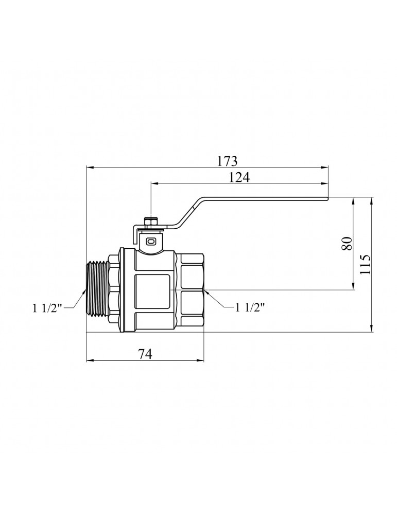 Кран кульовий STA (DN) 40 ВЗ PN30 ручка, нікель | купити | SilverGoose.com.ua.com.ua